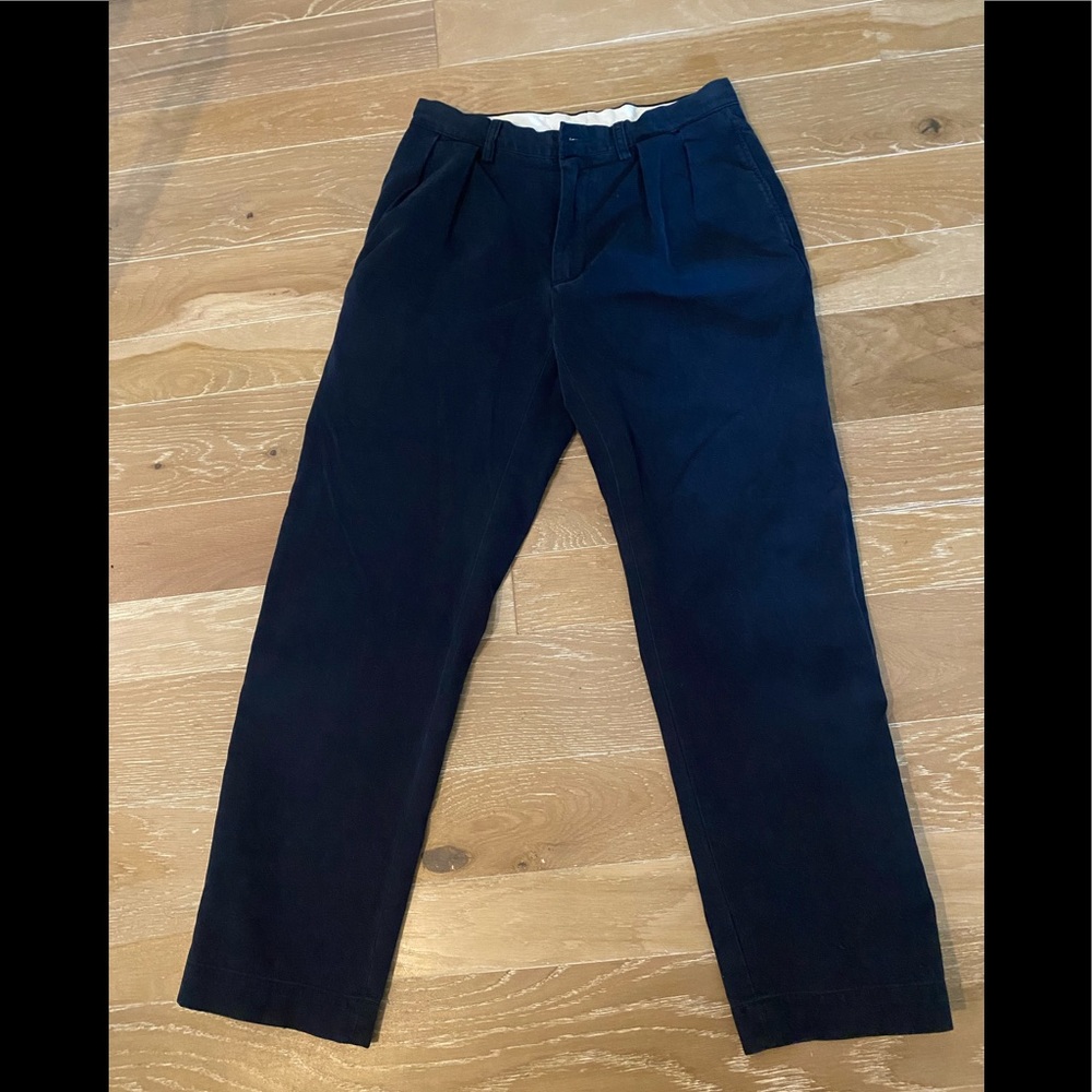 Polo Ralph Lauren Navy Pleated Pant 30x30 straight fit